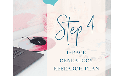 Introducing The 1-Page Genealogy Research Plan