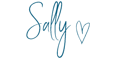 The word sally on a black background.